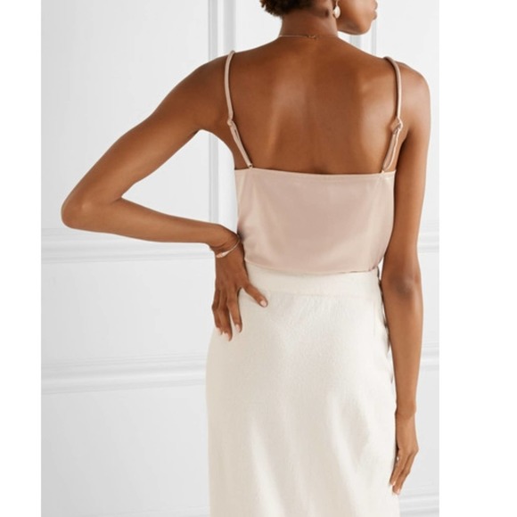 NANUSHKA Asymmetric Abio Satin Camisole - Blush Medium - Picture 3 of 8